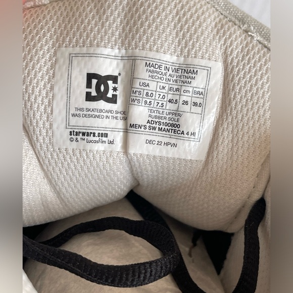 NWT Star Wars Ahsoka Tano Sneakers DC Shoes Men’s 8/Women’s 9.5 Mandalorian - Picture 11 of 16